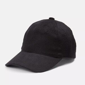Vince Men’s Cashmere Baseball Cap, Black, Size L/XL